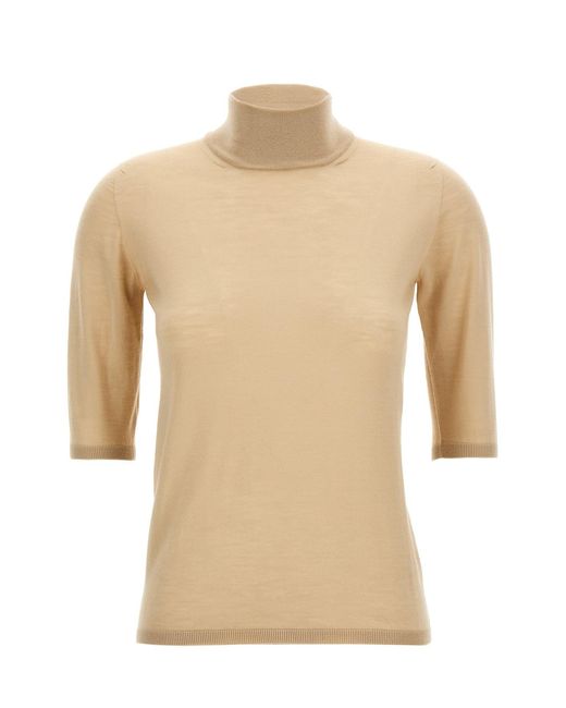 Max Mara Natural 'Cecina' Turtleneck Sweater