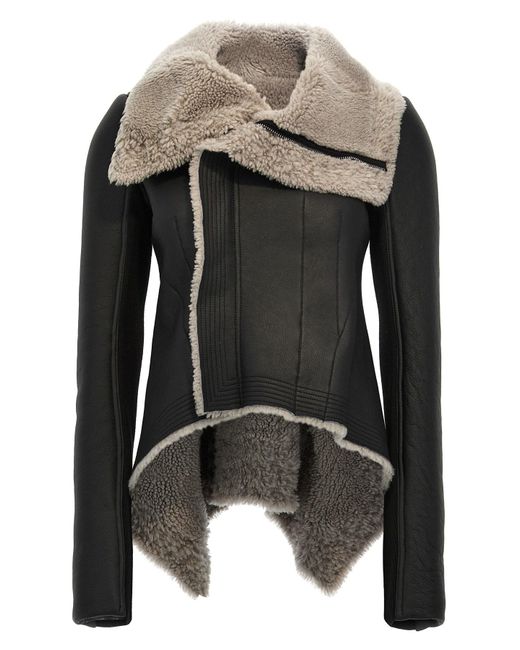 Rick Owens Black "Naska Biker" Leather Jacket