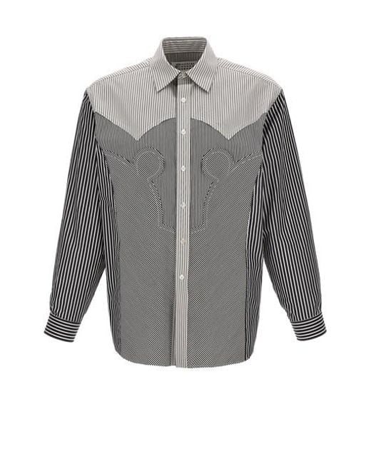 Maison Margiela Gray Striped Shirt for men