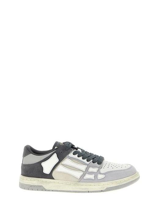 Amiri White 'Distressed Skel Top Low' Sneakers for men
