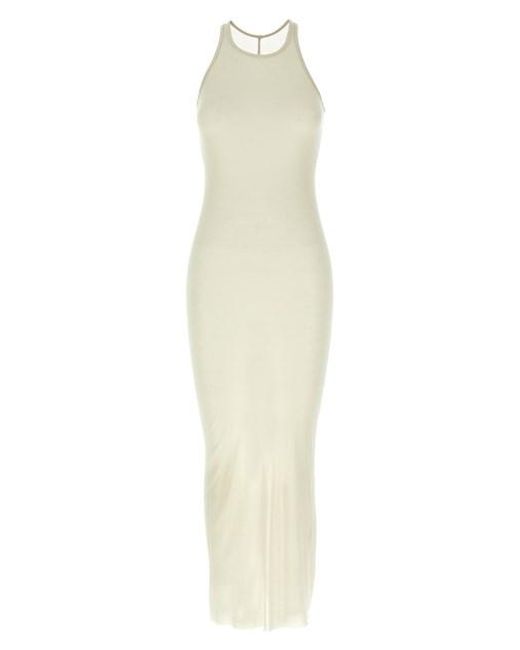 Abito costine di Rick Owens in White