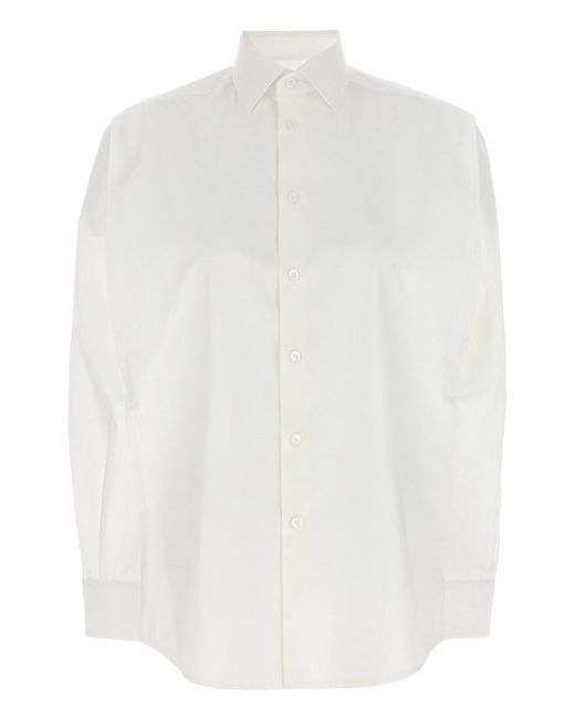 MM6 by Maison Margiela White Embroidery Shirt