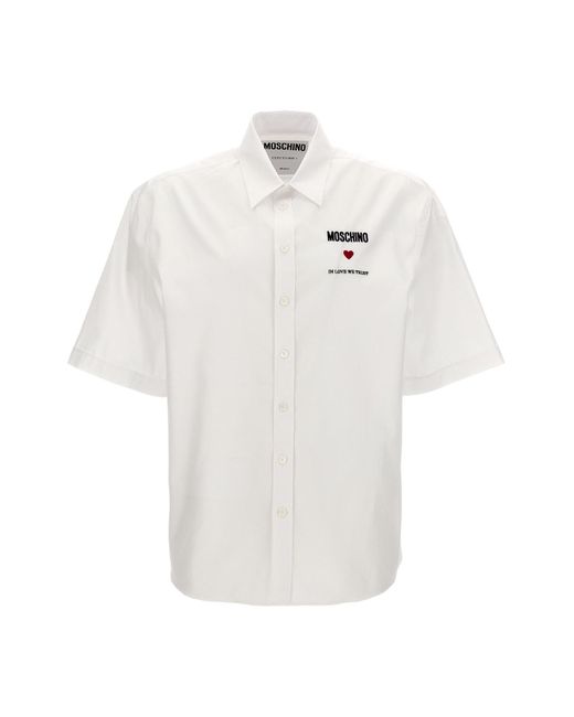 Moschino White 'in Love We Trust' Shirt for men