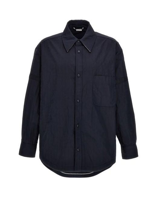 Thom Browne Blue 'snap Front' Overshirt for men