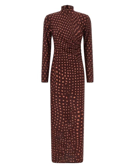 Stella McCartney Purple Polka Dot Mesh Dress
