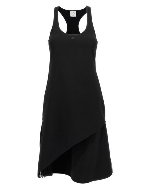 Courreges Black 'Infinty Pleats A-Line' Dress