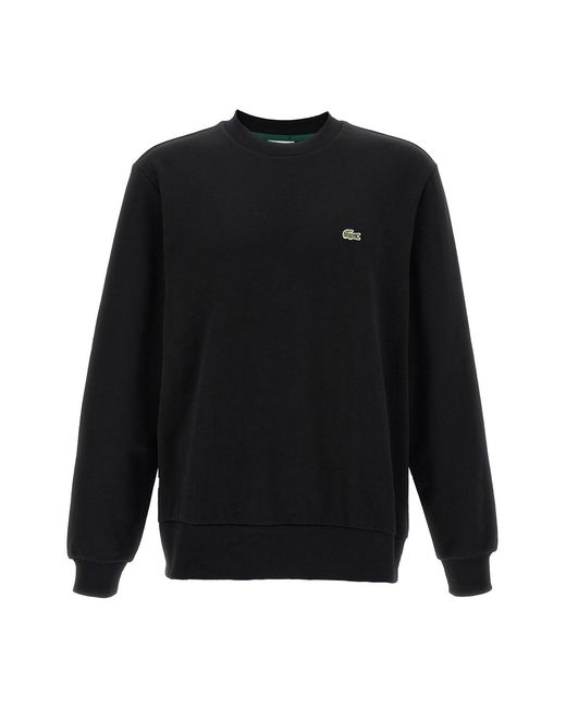 Lacoste Black Logo Patch Sweatshirt for men