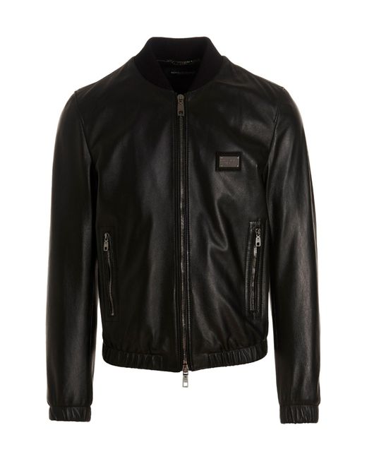 Dolce & Gabbana Black 'dg Essential' Bomber Jacket for men