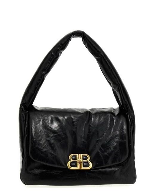 Balenciaga Black 'monaco Sling' Midi Shoulder Bag