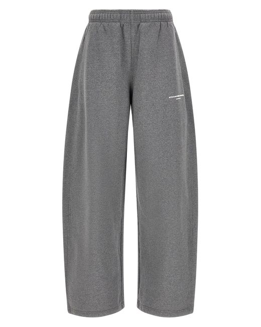 Alexander Wang Gray Logo Fleece Pants