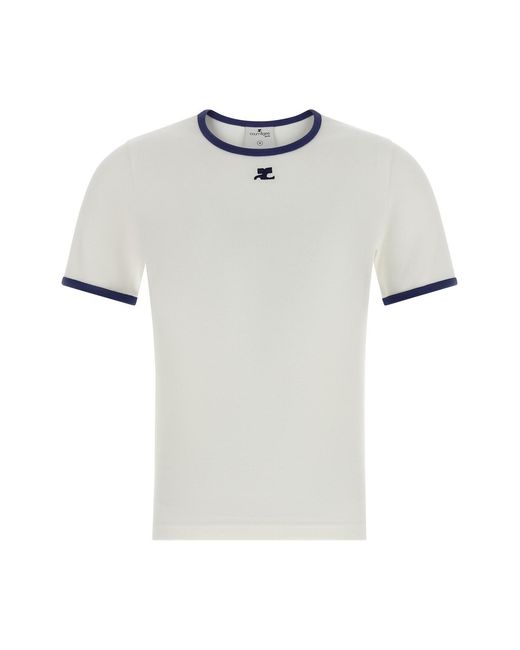 Courreges White 'signature Contrast' T-shirt