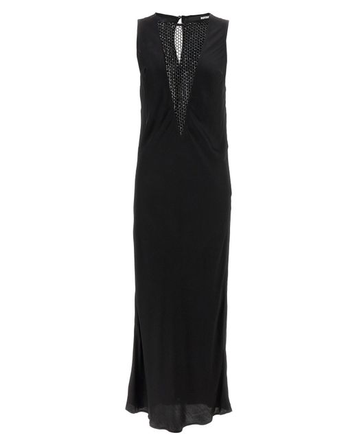 ROTATE BIRGER CHRISTENSEN Black Sleeveless Midi' Dress