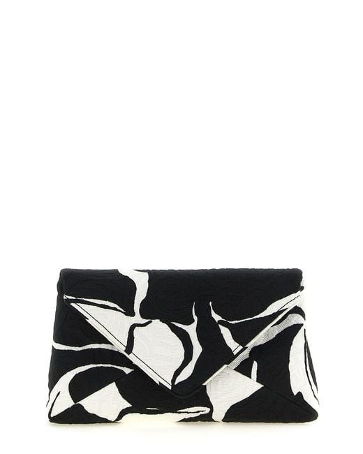 Dries Van Noten Black 'envelope' Clutch