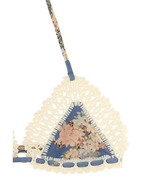 Bikini 'Cascadian Crochet' di Zimmermann in Metallic