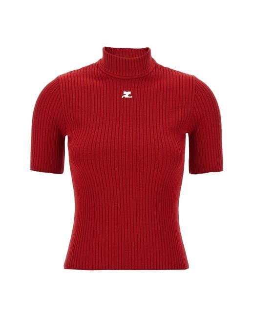 Courreges Red Pullover "Reedition"