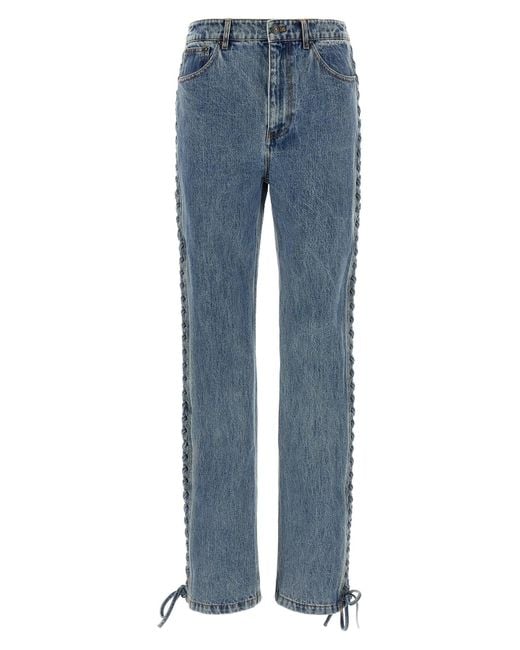 ROTATE BIRGER CHRISTENSEN Blue Jeans "Laced Straight Leg"