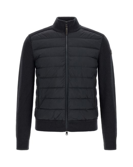 Moncler Blue Padded Cardigan for men