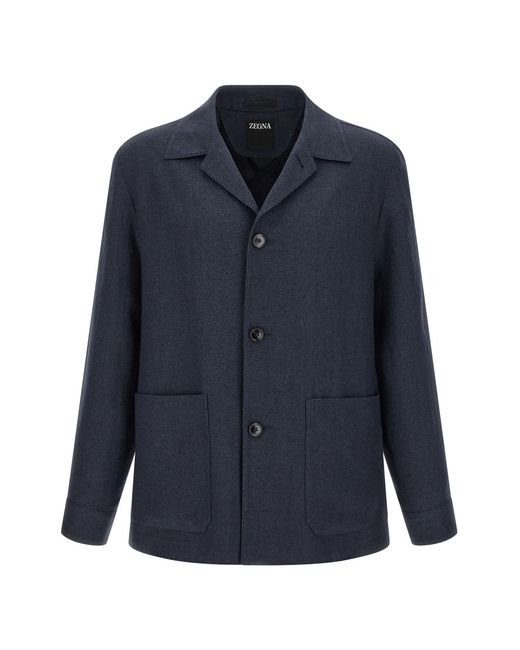 Zegna Blue 'alpe' Jacket for men