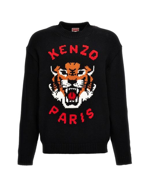 KENZO Black 'lucky Tiger' Sweater for men