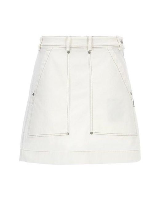 Brunello Cucinelli White 'monile' Skirt