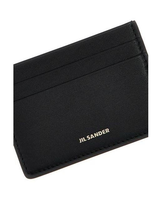 Portacarte logo di Jil Sander in Black da Uomo