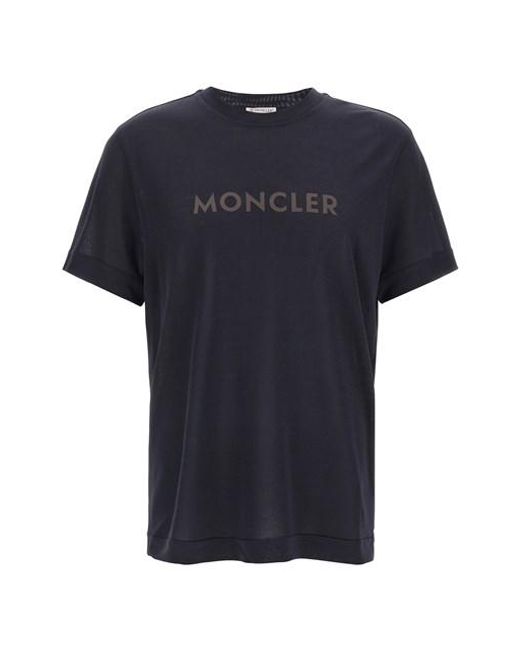Moncler Black Printed T-Shirt for men