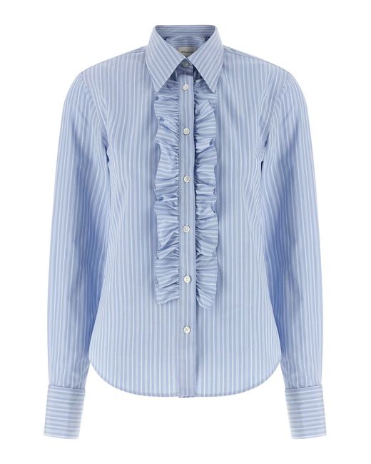 AMI Blue Jabot Shirt