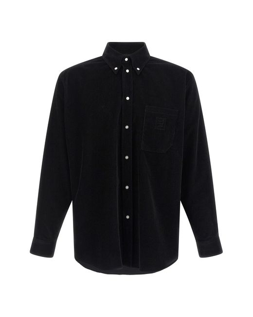 Fendi Black Corduroy Shirt for men