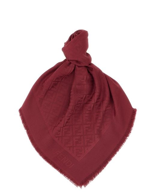 Fendi Red Ff Shawl