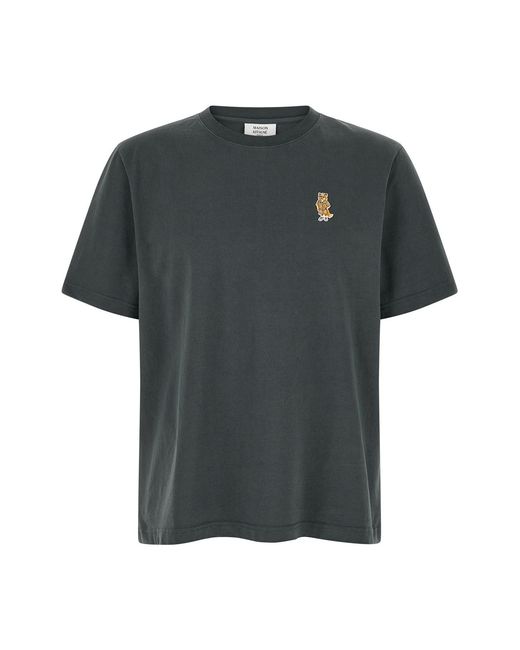 Maison Kitsuné Black 'dressed Fox' T-shirt for men
