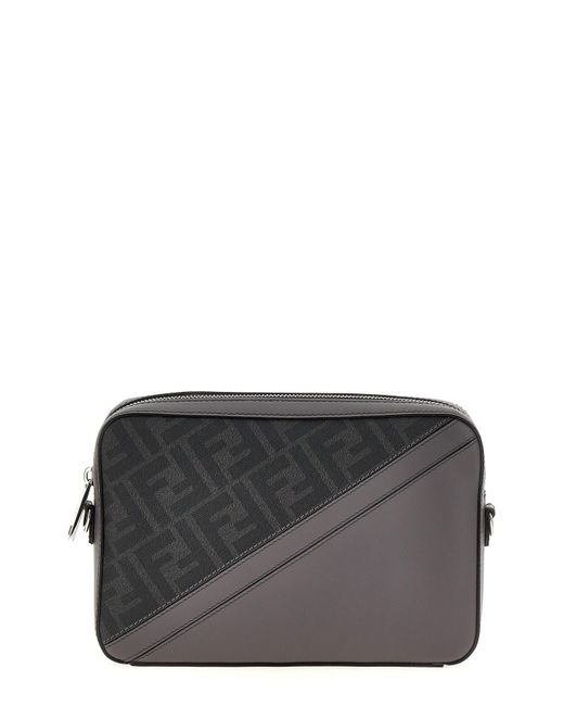 Fendi 'camera Case Diagonal' Crossbody Bag in Grey for Men Lyst UK