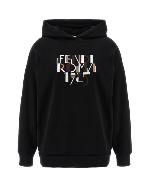 Fendi Black ' Roma' Sweatshirt