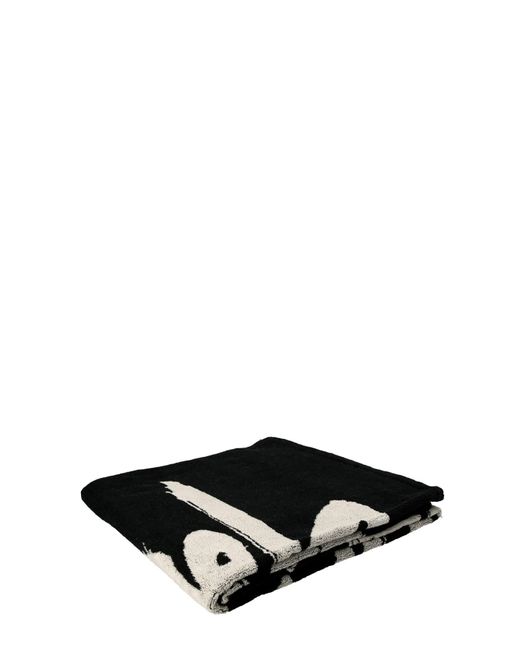 Yohji Yamamoto Jacquard Logo Beach Towel in Black für Herren