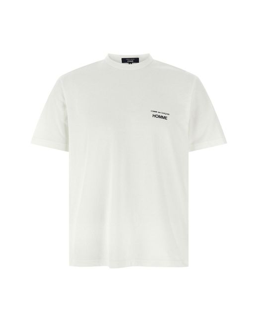 Comme Des Garçons Homme White Logo T-shirt for men