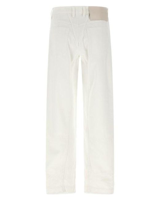 Jeans denim di Jil Sander in White