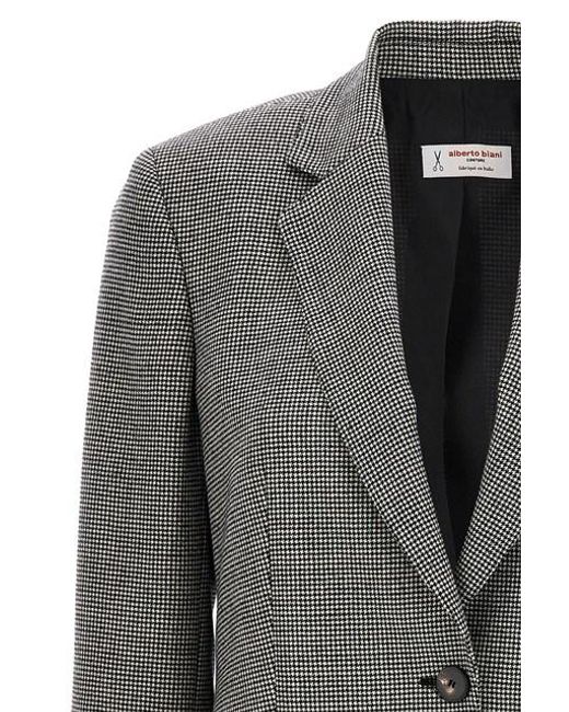 Blazer pied de poule di Alberto Biani in Black