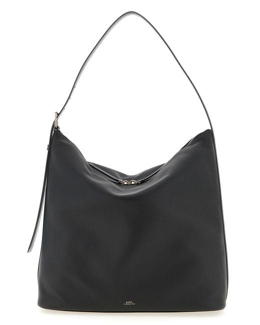 A.P.C. Black 'Vera' Maxi Shoulder Bag