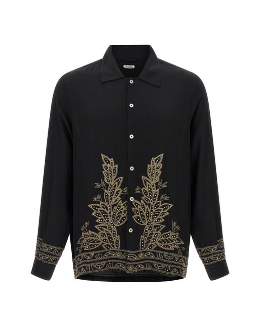 Bode Black 'beaded Epoque' Shirt for men