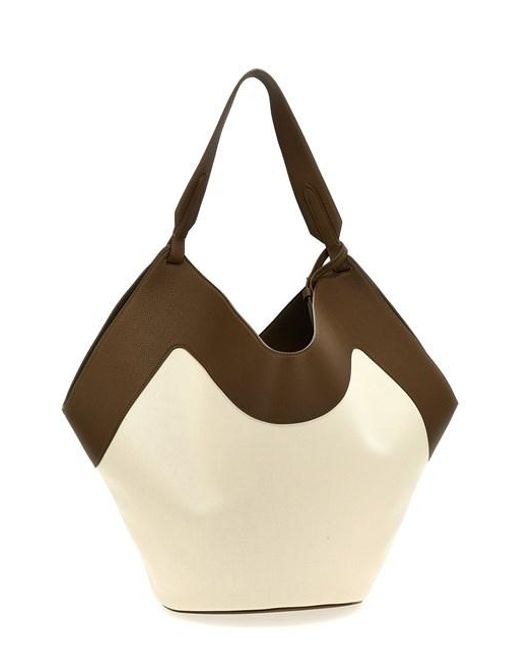 Shopping 'Medium Lotus Tote' di Khaite in Natural