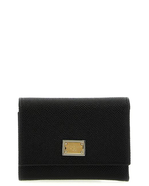 Dolce & Gabbana Black French Flap Wallet