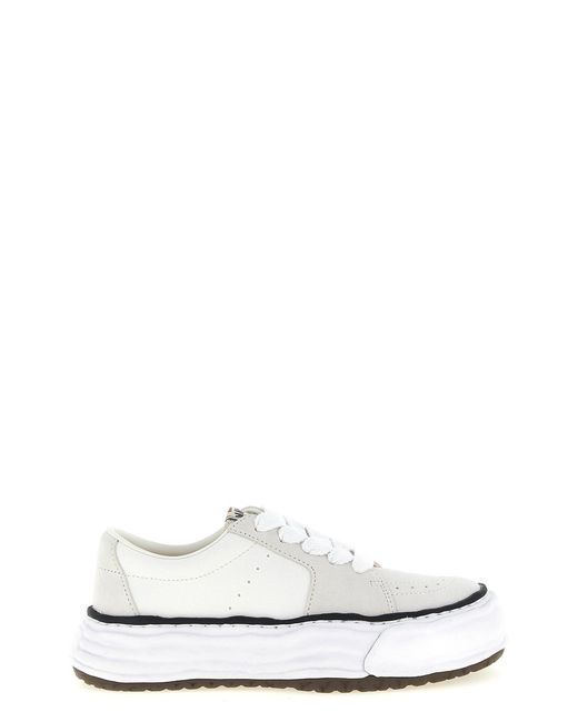 Maison Mihara Yasuhiro White Cowhide Platform Sneakers for men