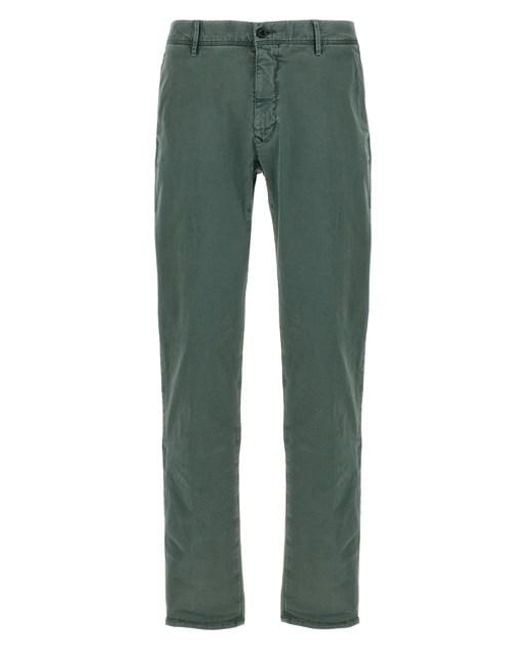 Pantalone cotone panama di Incotex in Green da Uomo