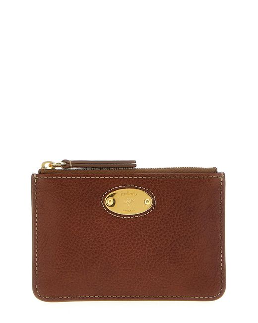 Mulberry Brown Plaque Small Wallet