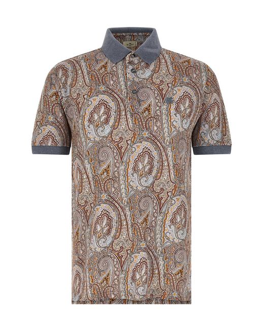 Etro Multicolor 'arnica Paisley' Polo Shirt for men