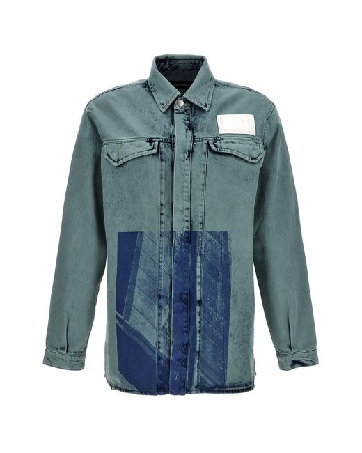 A_COLD_WALL* Blue * 'bleached Overdyed' Shirt for men