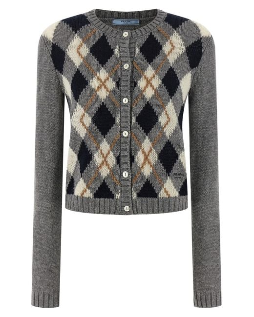 Prada Black Argyle-Scharnier