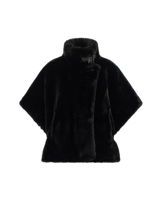 Pinko Black Fur Cape