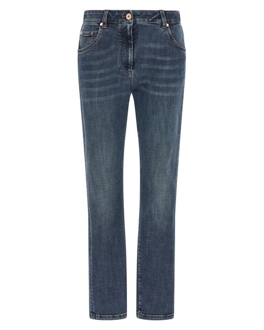 Brunello Cucinelli Blue 'monile' Jeans
