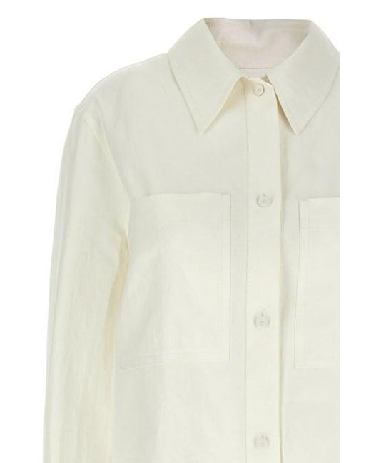 Camicia lino di Jil Sander in White