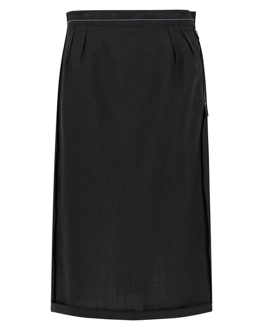 Maison Margiela Black 'anonymity Of The Lining' Skirt